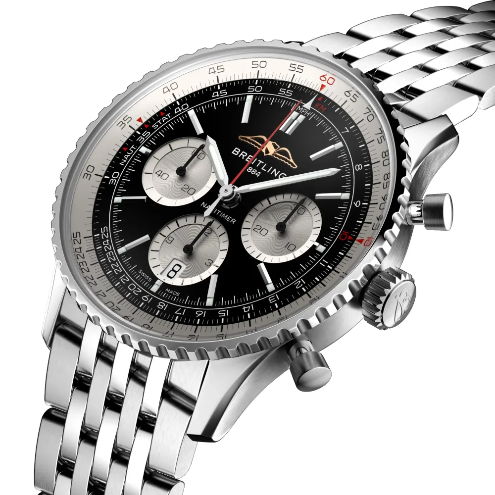 Breitling Navitimer B01 Chronograph 43, Stainless steel · 43 mm · Black