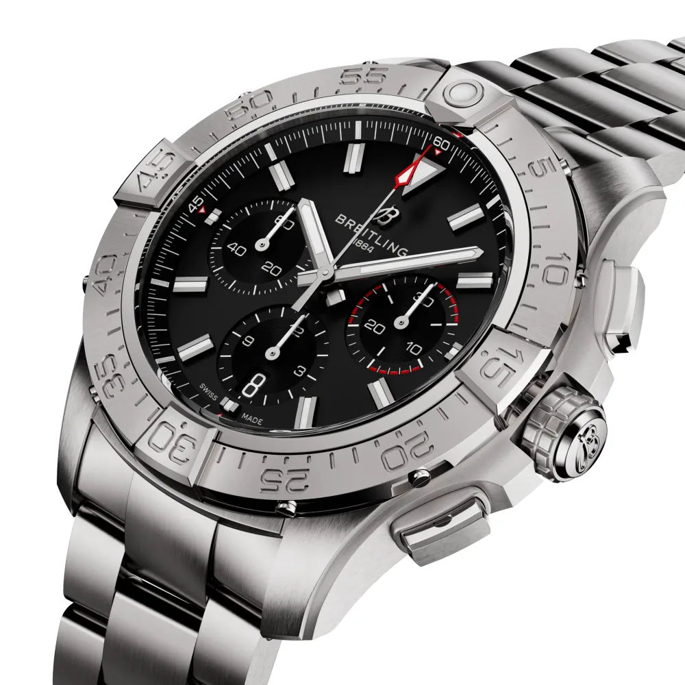 Breitling Avenger B01 Chronograph 44, Stainless steel · 44 mm · Black