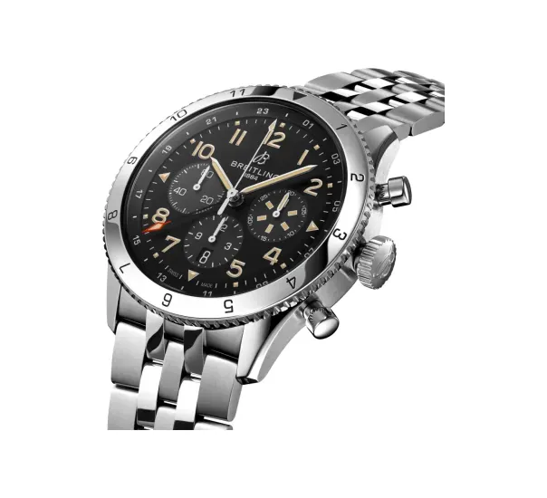 Breitling Classic AVI Super AVI B04 Chronograph GMT 46 P-51 Mustang, Stainless steel · 46 mm · Black