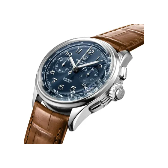 Breitling Premier B15 Duograph 42, Stainless steel · 42 mm · Blue