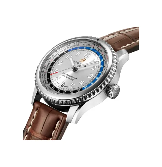 Breitling Aviator 8 B35 Automatic Unitime 43, Stainless steel · 43 mm · Silver