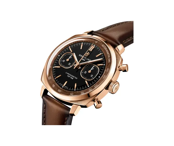Breitling Top Time B01 Chronograph 41 Tribute to Aston Martin DB5, 18k red gold · 41 mm · Black