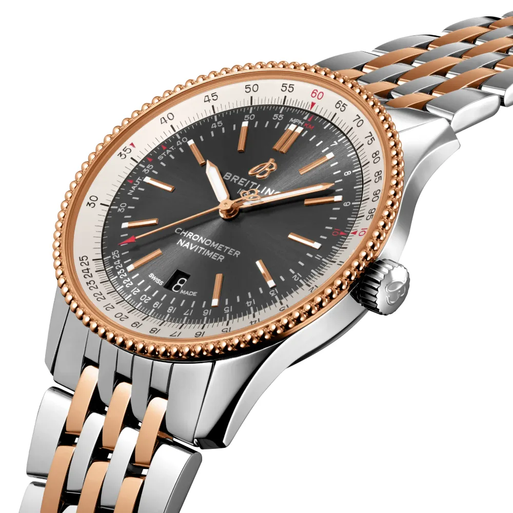Breitling Navitimer Automatic 41, Stainless steel & 18k red gold · 41 mm · Anthracite