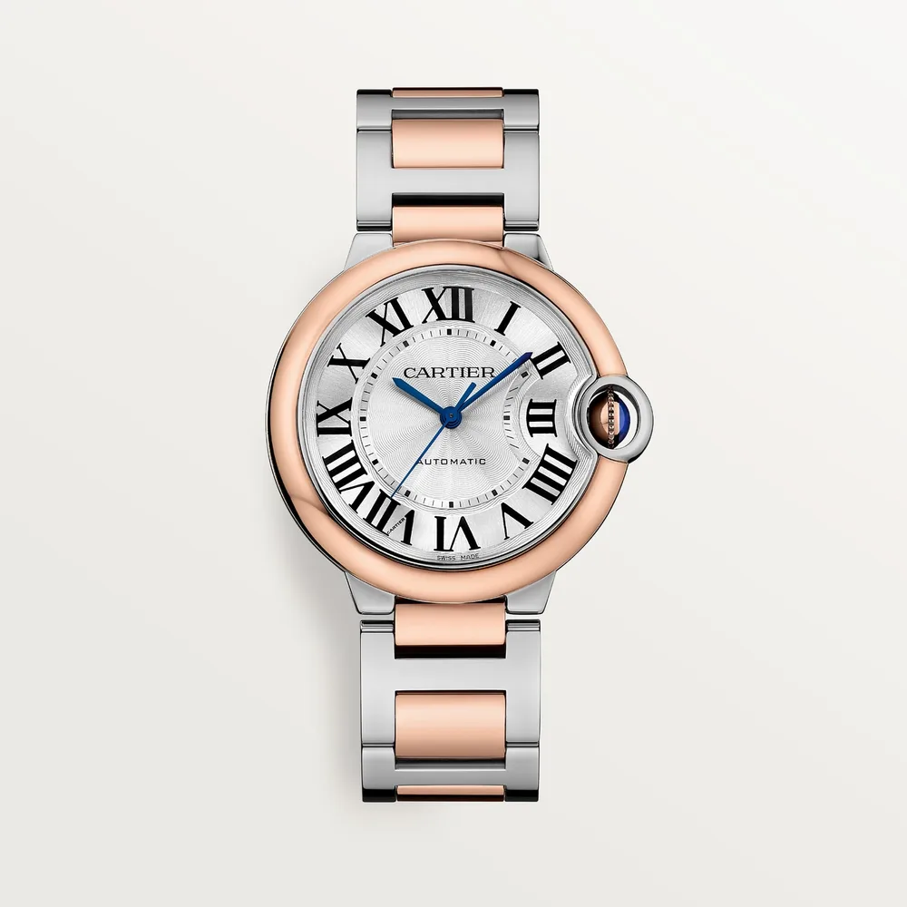 Cartier Ballon Bleu de Cartier, 36 mm, mechanical movement with automatic winding, rose gold, steel