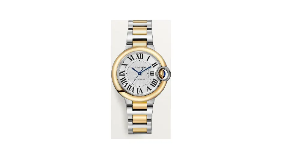 Cartier Ballon Bleu de Cartier, 33 mm, automatic mechanical movement, yellow gold, steel