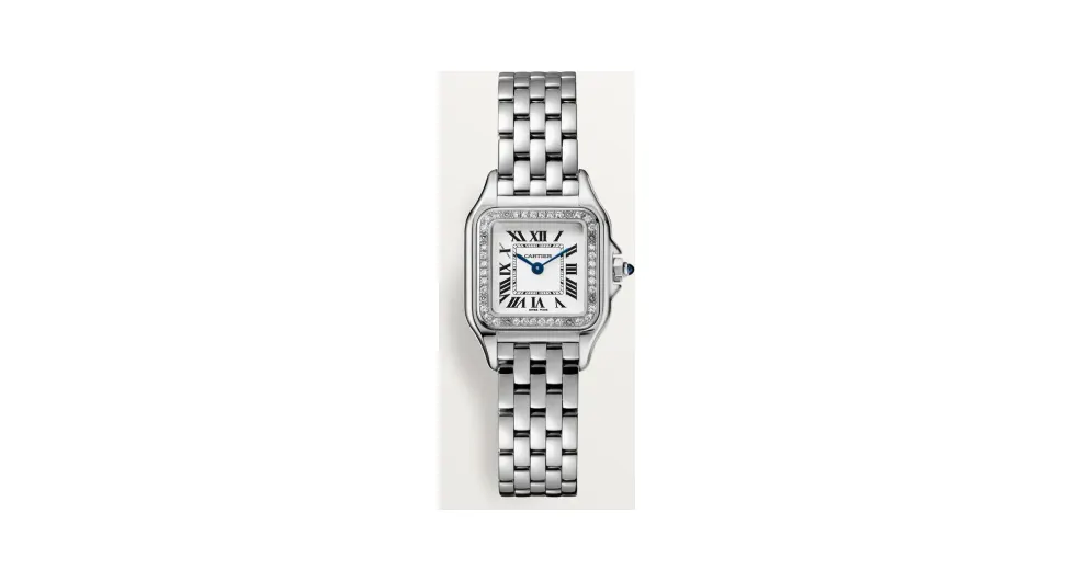 Cartier Panthère de Cartier, Small model, quartz movement, steel, diamonds