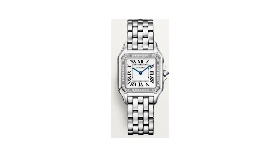 Cartier Panthère de Cartier, Medium model, quartz movement, steel, diamonds