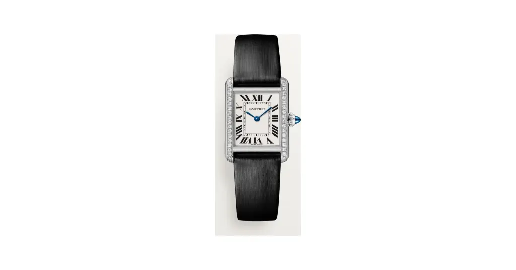 Cartier Tank Must de Cartier, Small model, high autonomy quartz movement, steel, diamonds, leather