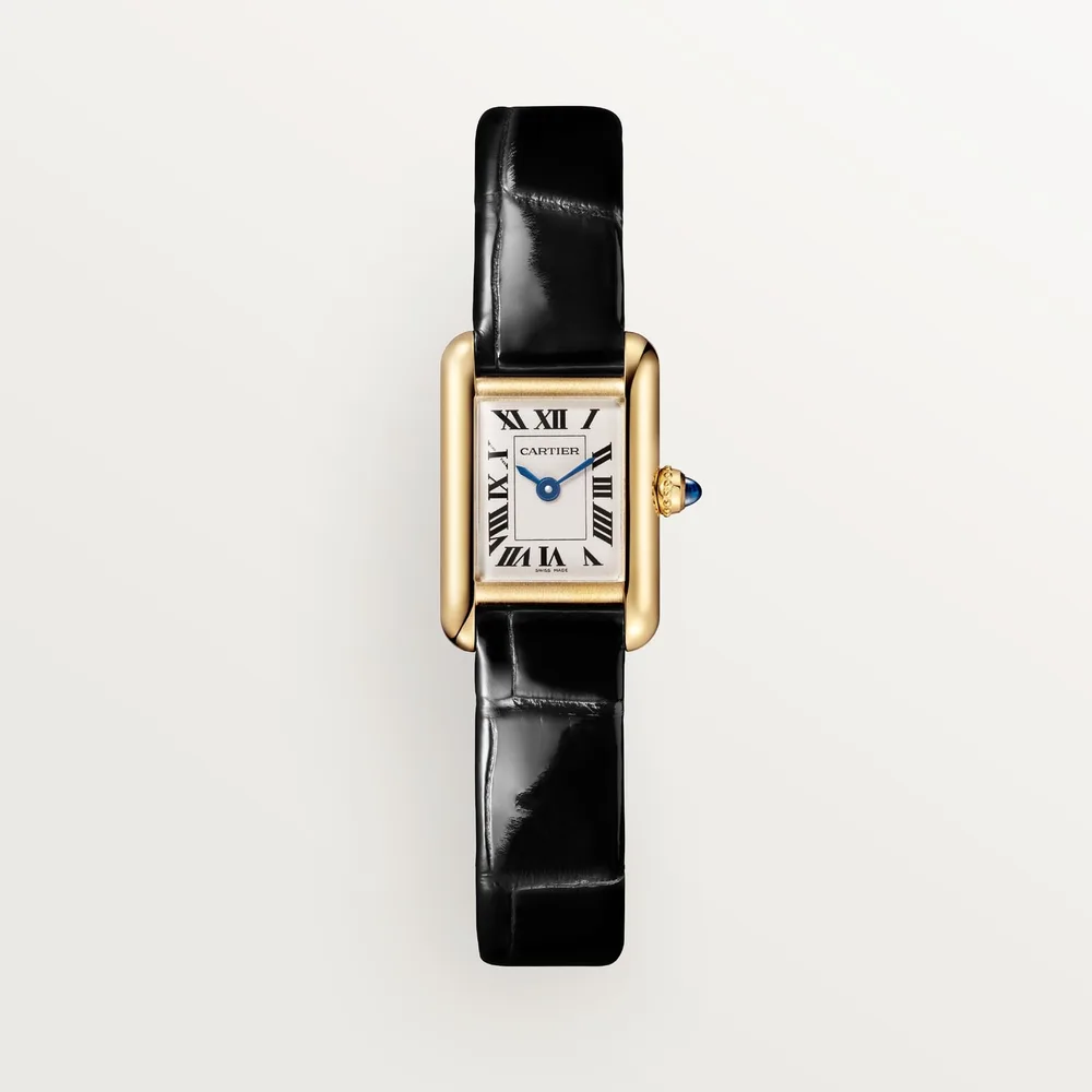 Cartier Tank Louis Cartier, Mini model, quartz movement, yellow gold, leather