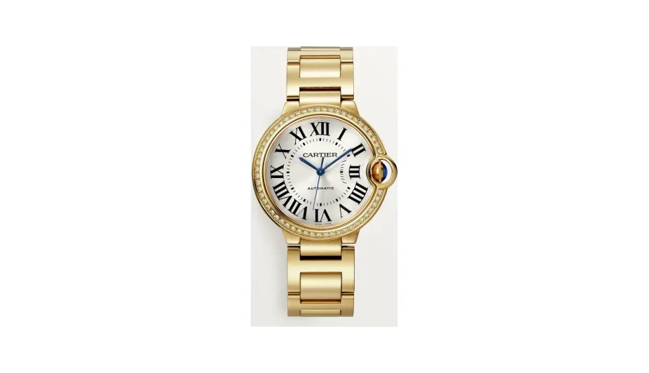 Cartier Ballon Bleu de Cartier, 36 mm, mechanical movement with automatic winding, yellow gold, diamonds