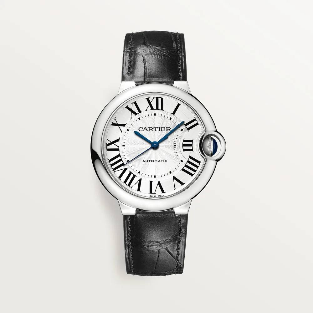 Cartier Ballon Bleu de Cartier, 36 mm, steel, leather