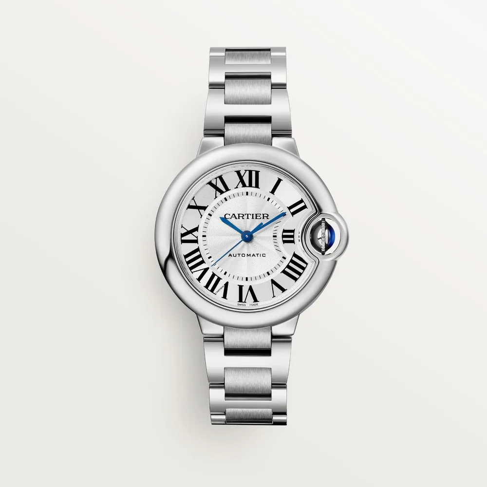 Cartier Ballon Bleu de Cartier, 33 mm, mechanical movement with automatic winding, steel