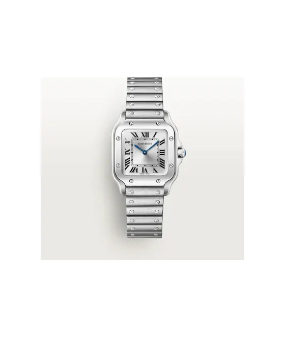 Cartier Santos de Cartier, Small model, quartz movement, steel, interchangeable metal and leather straps