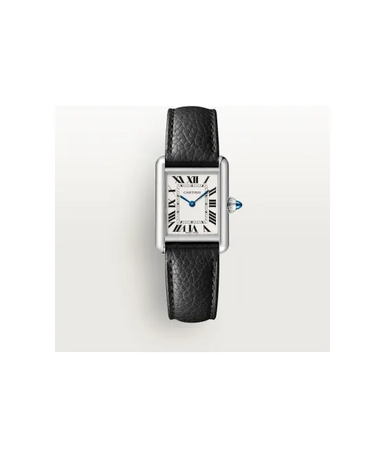 Cartier Tank Must de Cartier, Small model, quartz movement, steel, leather