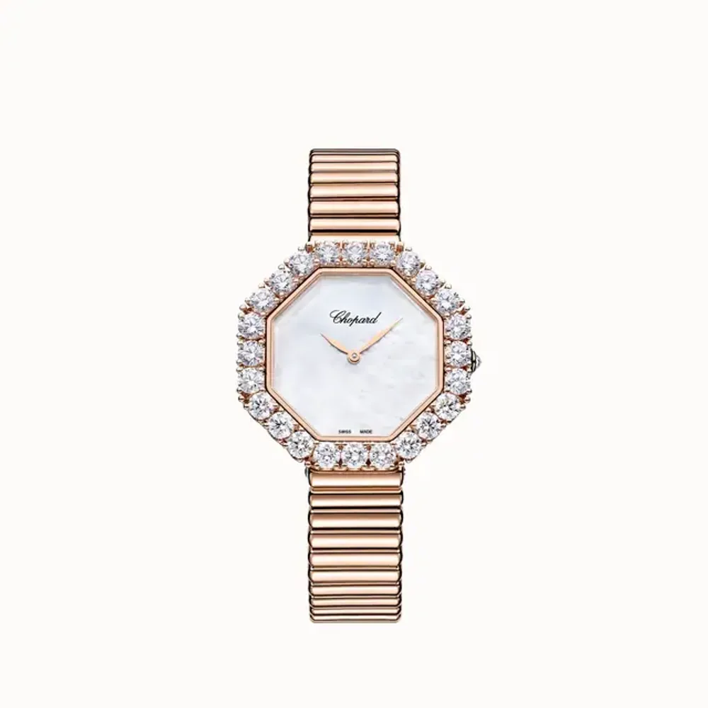 Chopard L'Heure Du Diamant Octagonal, 32 x 32 mm, automatic, ethical white gold, diamonds