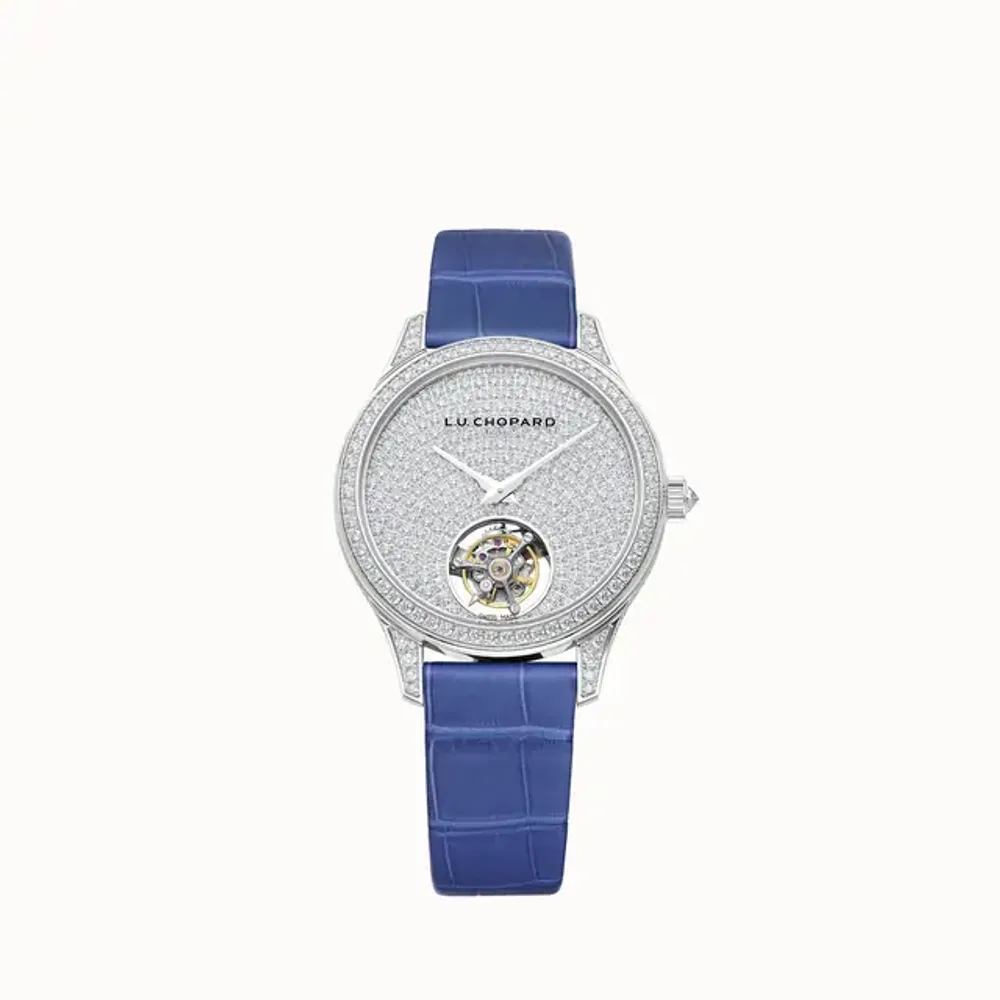 Chopard L.U.C Flying T Twin Ladies, 35 mm, automatic, platinum, diamonds