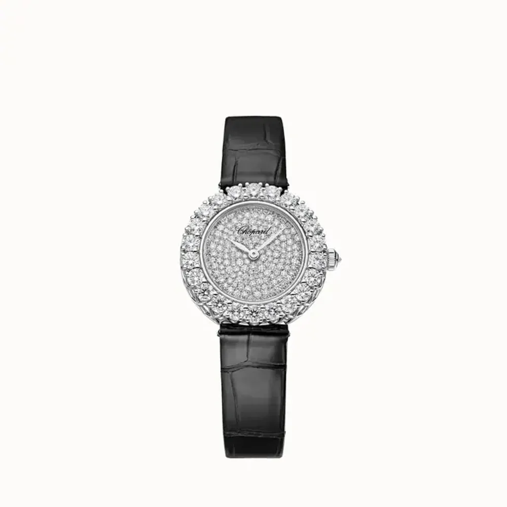 Chopard L'heure du Diamant Round, 26 mm, manual-wound, ethical white gold, diamonds