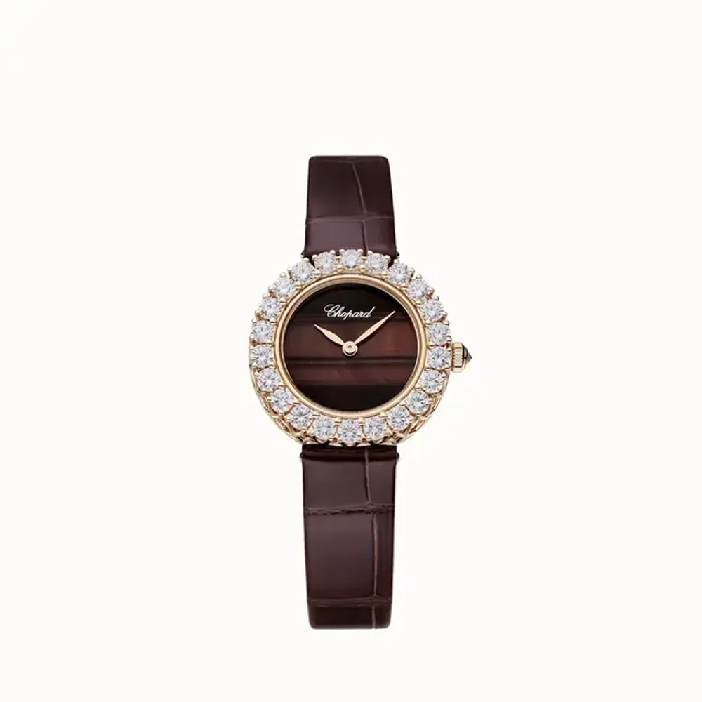 Chopard L'Heure du Diamant Round, 26 mm, manual-wound, ethical rose gold, diamonds