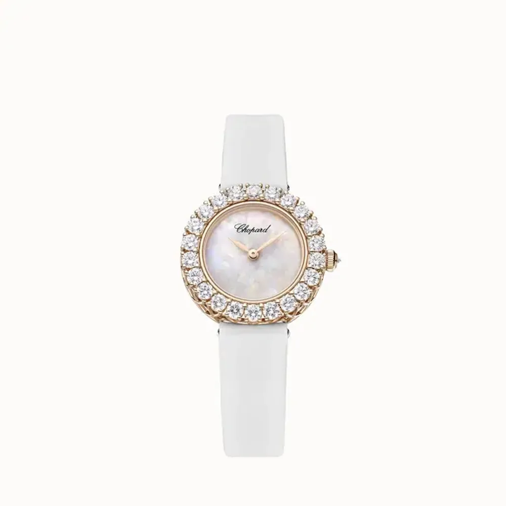Chopard L'heure du Diamant Round, 26 mm, manual-wound, ethical rose gold, diamonds