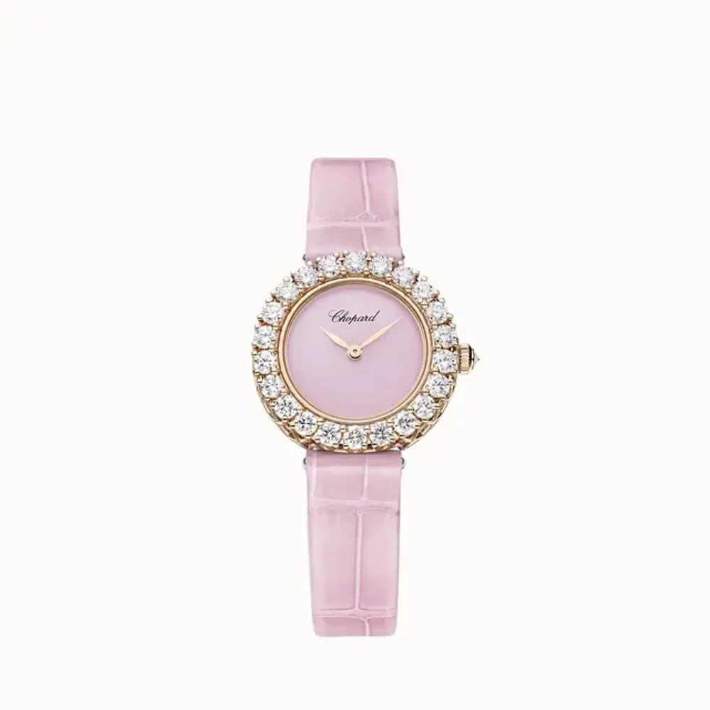 Chopard L'Heure du Diamant Round, 26 mm, manual-wound, ethical rose gold, diamonds