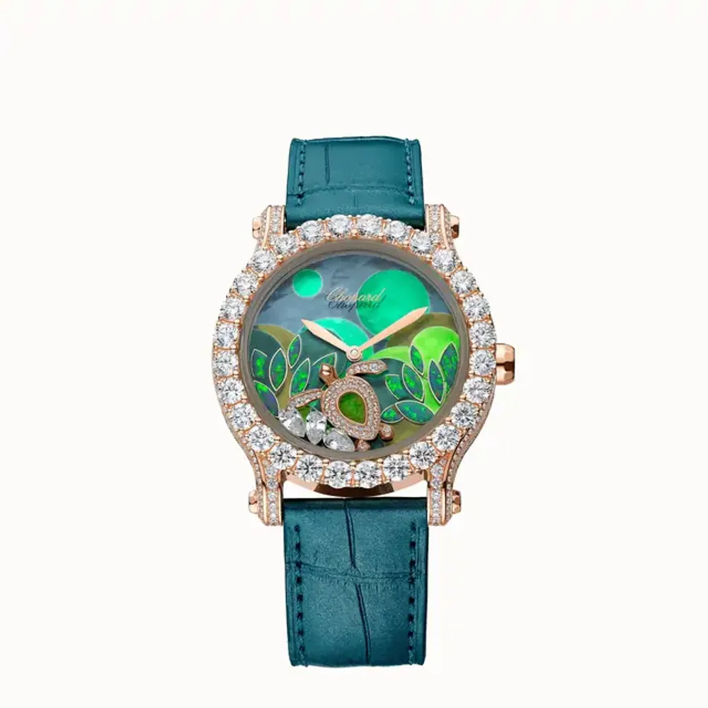 Chopard Happy Sport Métier d'art, 40 mm, automatic, ethical rose gold, diamonds