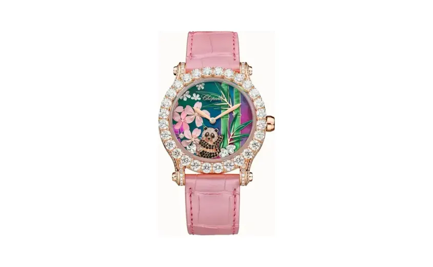Chopard Happy Sport Métier d'art, 40 mm, automatic, ethical rose gold, diamonds
