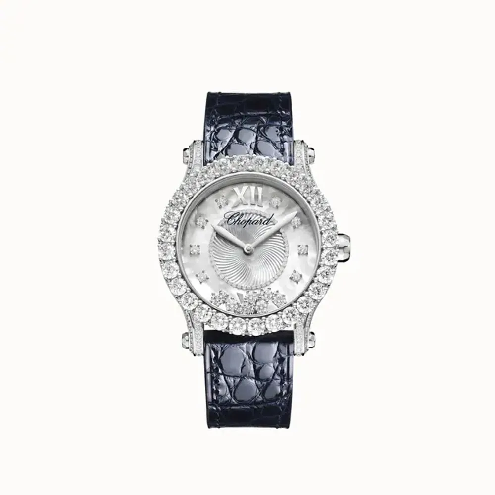 Chopard Happy Sport Joaillerie, 36 mm, automatic, ethical white gold, diamonds