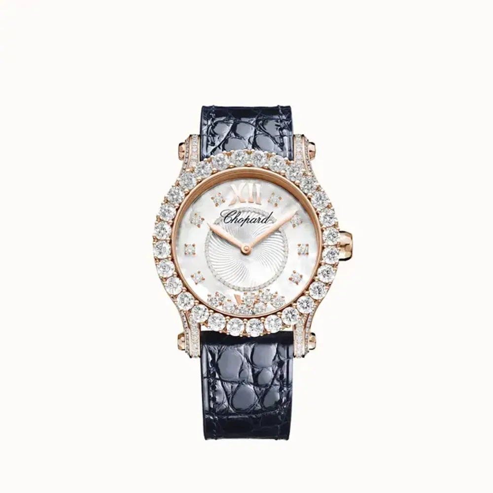 Chopard Happy Sport Joaillerie, 36 mm, automatic, ethical rose gold, diamonds