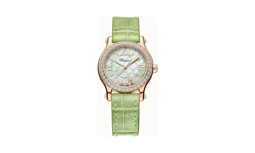 Chopard Happy Sport, 30 mm, automatic, ethical rose gold, diamonds