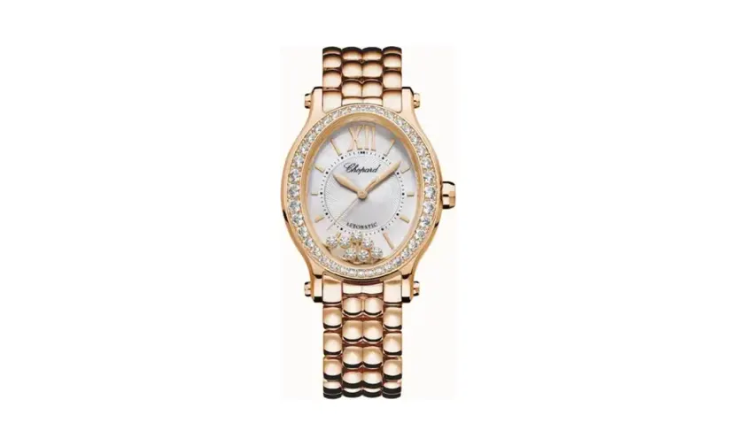 Chopard Happy Sport, 29 x 31 mm, automatic, ethical rose gold, diamonds