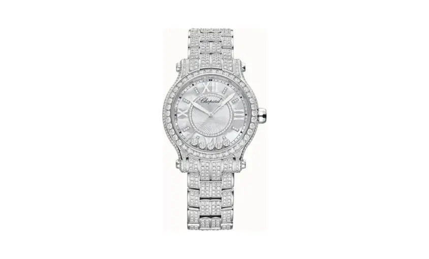 Chopard Happy Sport Joaillerie, 33 mm, automatic, ethical white gold, diamonds