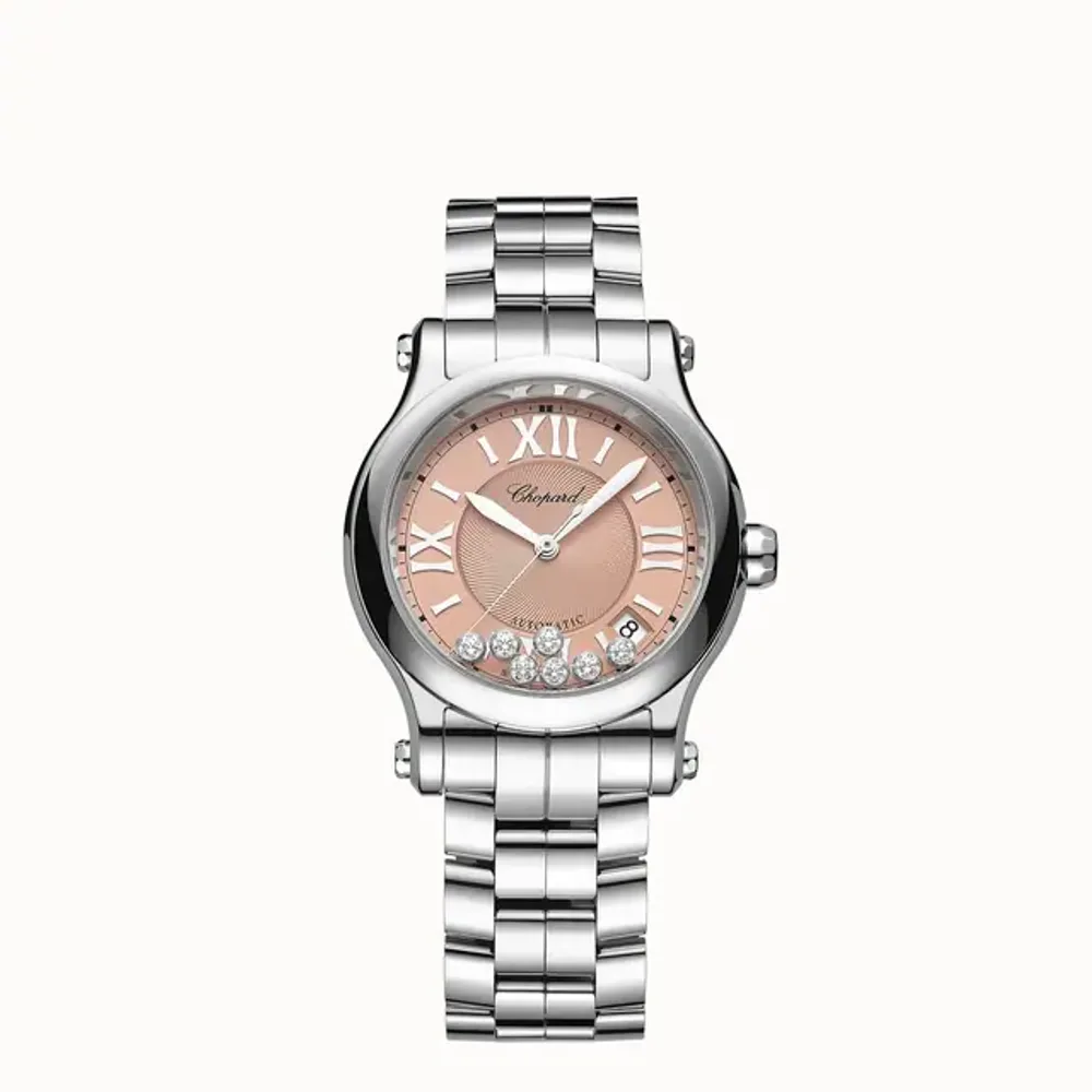 Chopard Happy Sport, 36 mm, automatic, Lucent Steel™, diamonds