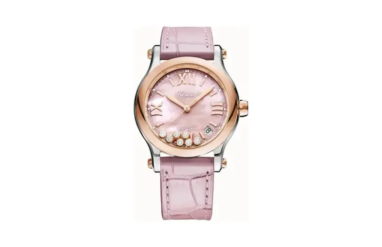 Chopard Happy Sport, 36 mm, automatic, ethical rose gold, Lucent Steel™, diamonds