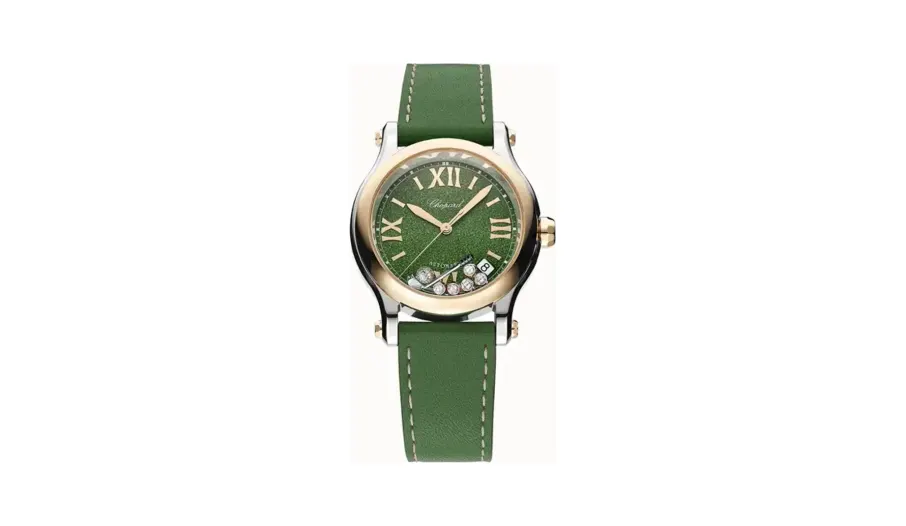 Chopard Happy Golf, 36 mm, automatic, ethical rose gold, Lucent Steel™, diamonds