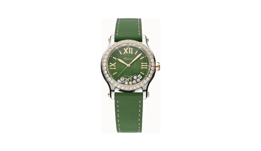 Chopard Happy Golf, 36 mm, automatic, ethical rose gold, Lucent Steel™, diamonds