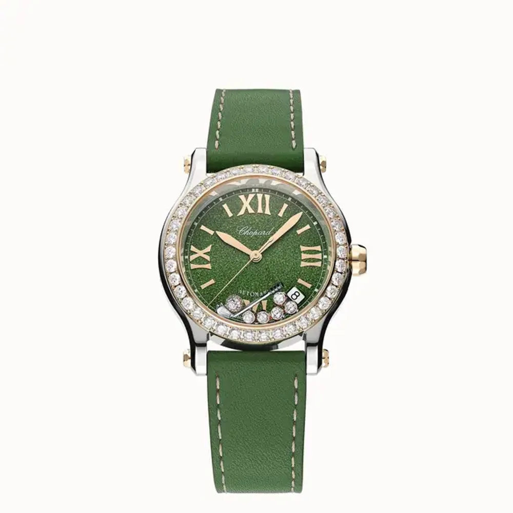 Chopard Happy Golf, 36 mm, automatic, ethical rose gold, Lucent Steel™, diamonds