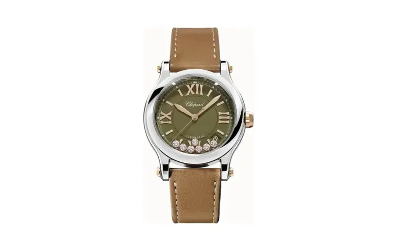 Chopard Happy Sport, 36 mm, automatic, ethical rose gold, Lucent Steel™, diamonds