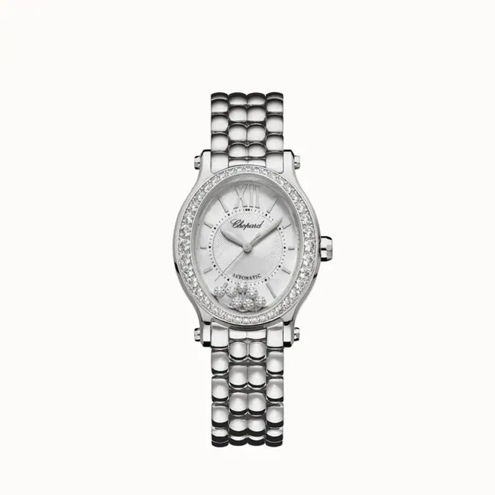 Chopard Happy Sport, 29 x 31 mm, automatic, Lucent Steel™, diamonds