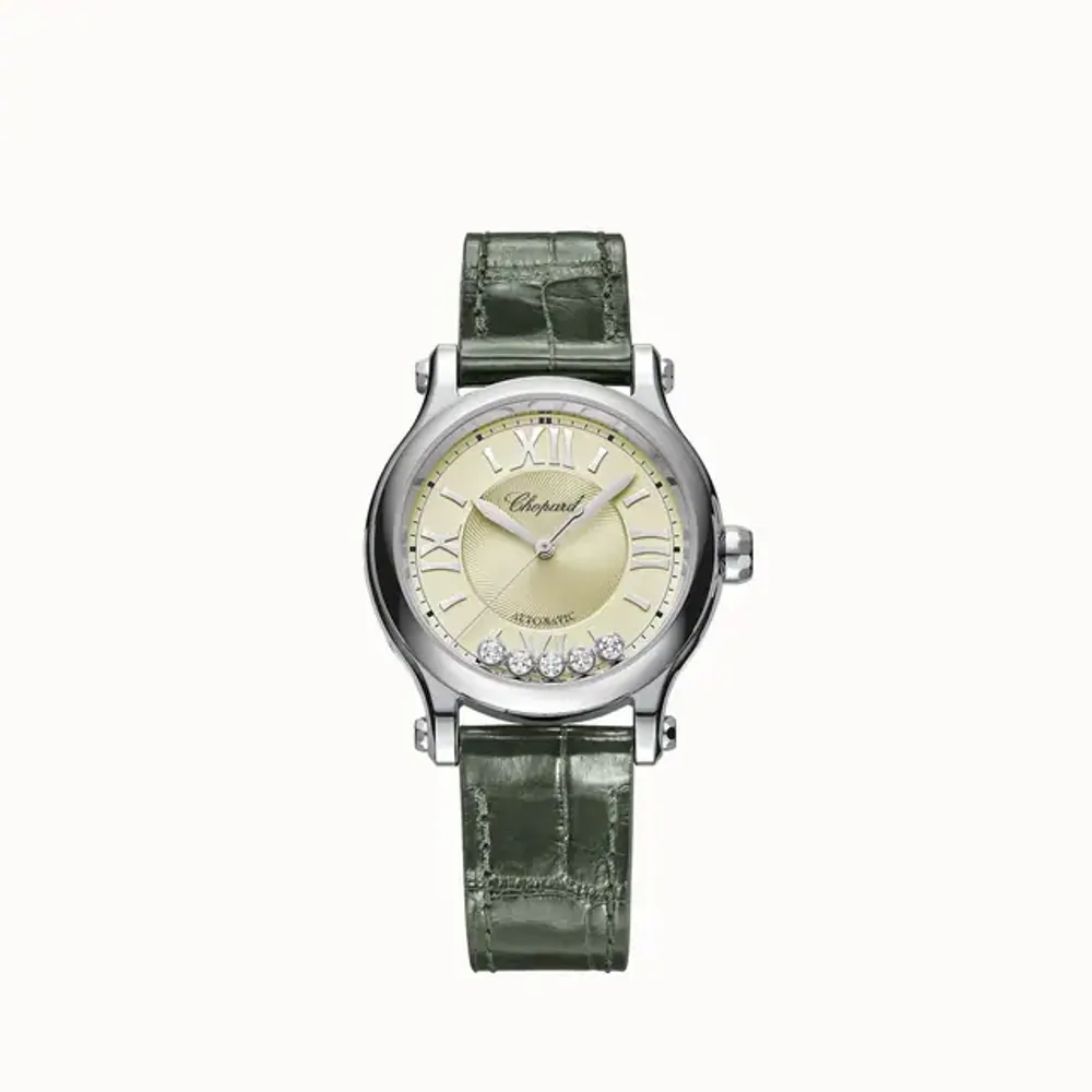 Chopard Happy Sport, 33 mm, automatic, Lucent Steel™, diamonds