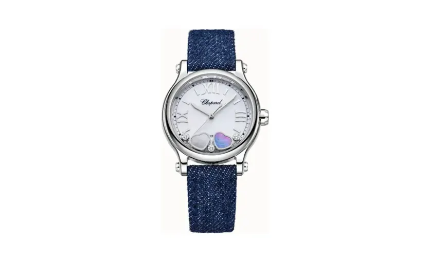 Chopard Happy Hearts, 33 mm, automatic, Lucent Steel™, diamonds, mother-of-pearl