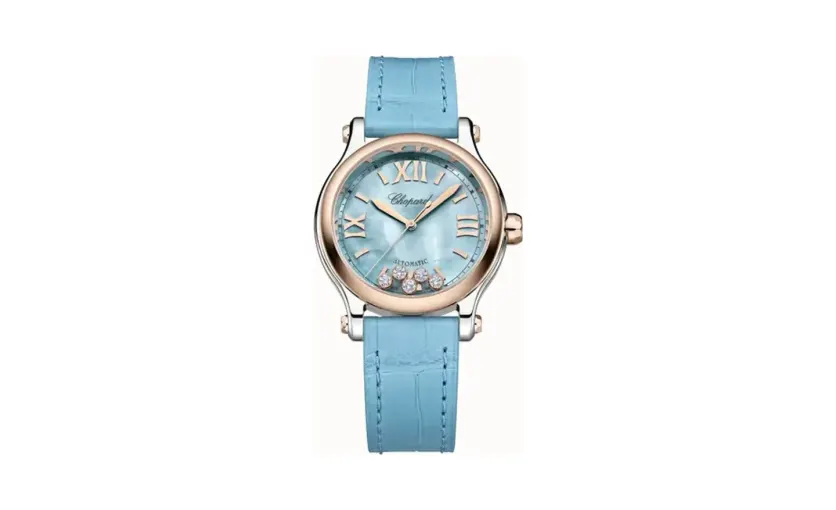 Chopard Happy Sport, 33 mm, automatic, ethical rose gold, Lucent Steel™, diamonds