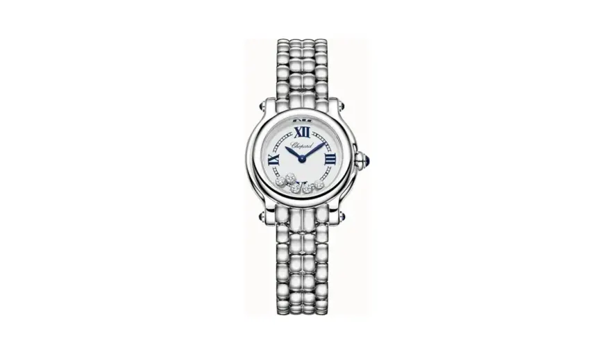 Chopard Happy Sport The First, 26 mm, quartz, Lucent Steel™, diamonds