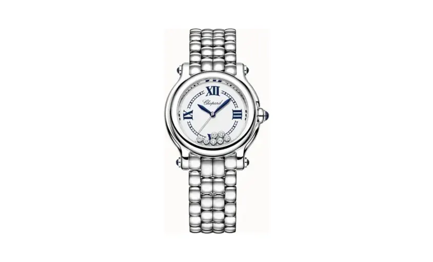 Chopard Happy Sport The First, 33 mm, quartz, Lucent Steel™, diamonds