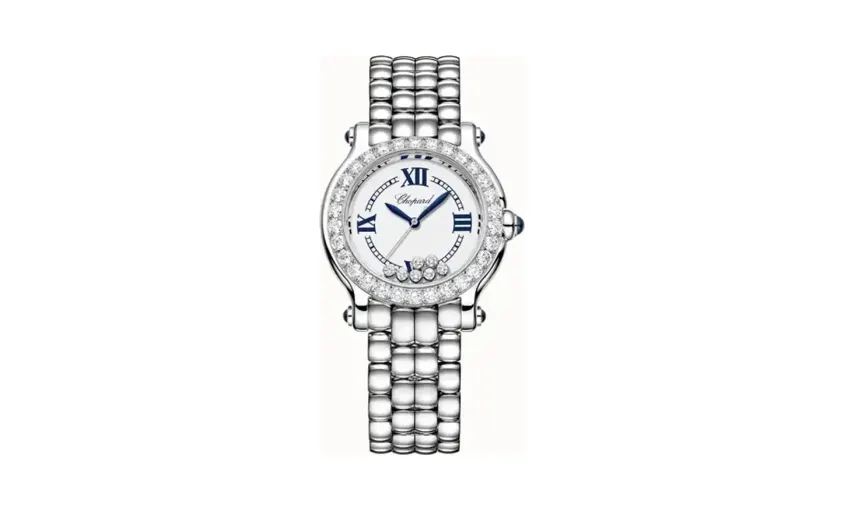 Chopard Happy Sport The First, 33 mm, quartz, Lucent Steel™, diamonds