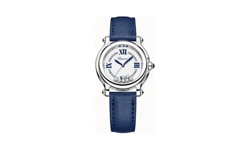 Chopard Happy Sport The First, 33 mm, quartz, Lucent Steel™, diamonds