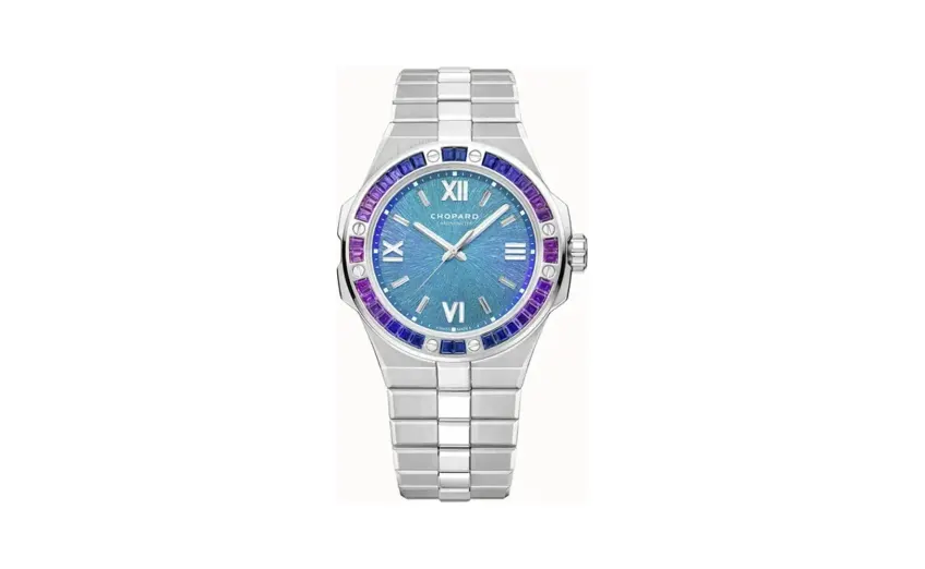 Chopard Alpine Eagle 41, 41 mm, automatic, ethical white gold, colored sapphires