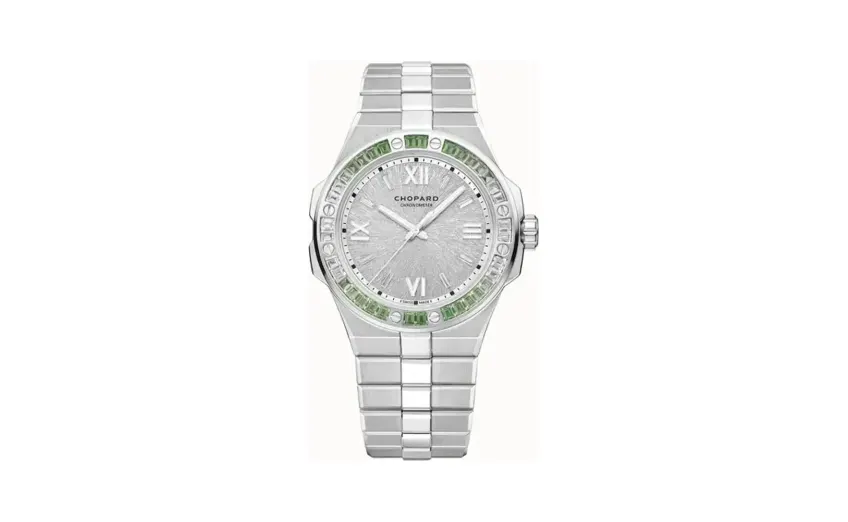 Chopard Alpine Eagle 41, 41 mm, automatic, ethical white gold, tsavorites and white sapphires