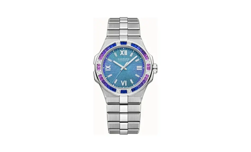 Chopard Alpine Eagle 36 Summit, 36 mm, automatic, ethical white gold, purple sapphires