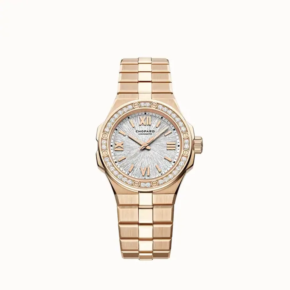 Chopard Alpine Eagle 33, 33 mm, automatic, ethical rose gold, diamonds