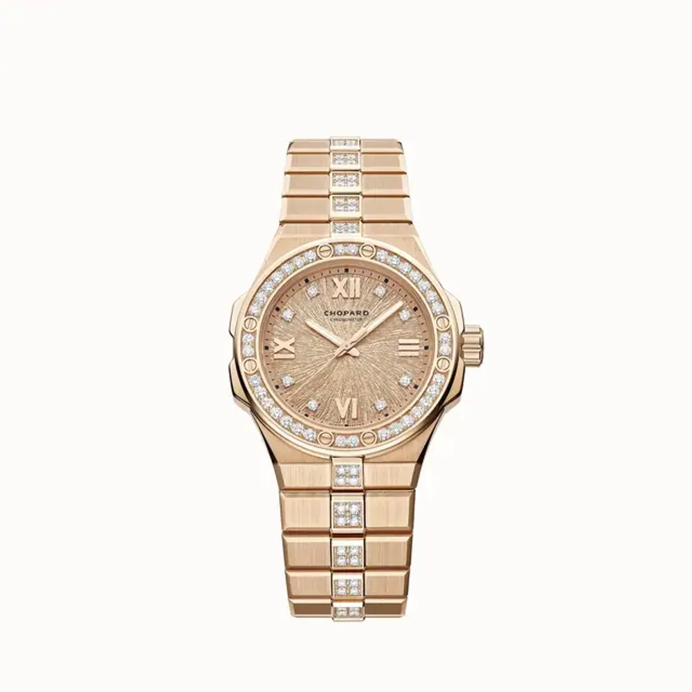 Chopard Alpine Eagle 33, 33 mm, automatic, ethical rose gold, diamonds